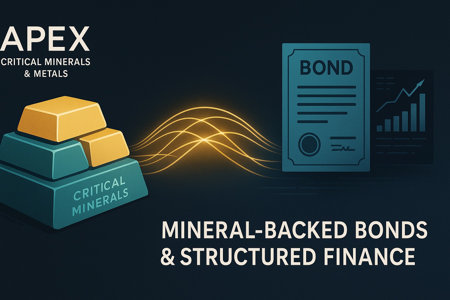 Critical mineral backed bond and structured finance illustration
